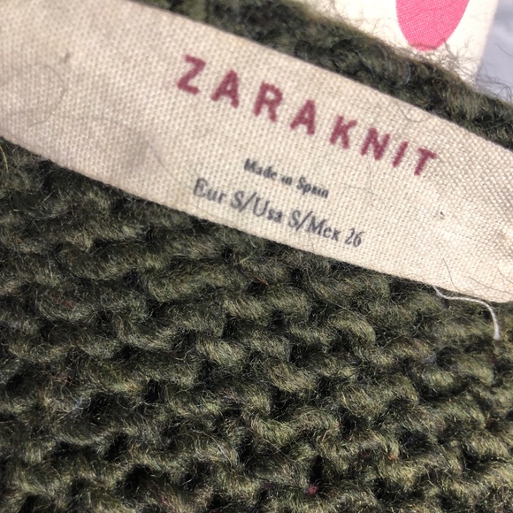 Olive Green Zara Knit Sweater - Picture 4 of 4